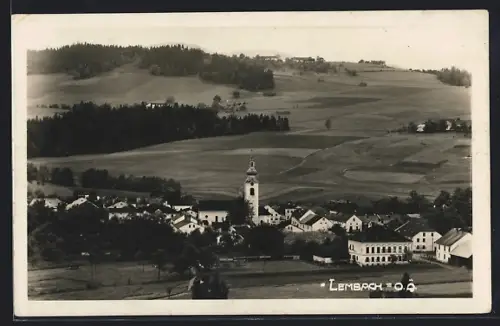 AK Lembach /O. Ö., Teilansicht mit Kirche