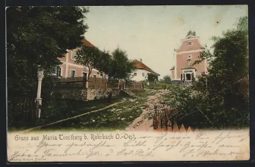 AK Rohrbach-Berg, Maria Trostberg, Dorfstrasse zur Kirche