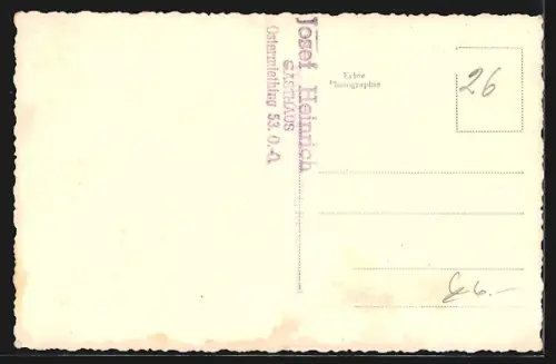 Foto-AK Ostermiething /O.-Ö., Gasthaus Josef Heinrich, Innenansicht