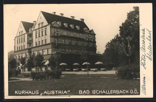 AK Bad Schallerbach /O. Ö., Kurhaus Austria