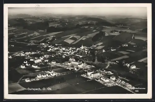 AK Gallspach, Ortsansicht vom Flugzeug aus