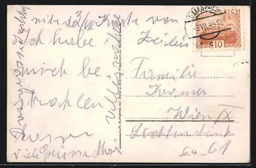 AK Gallspach, Ortsansicht vom Flugzeug aus