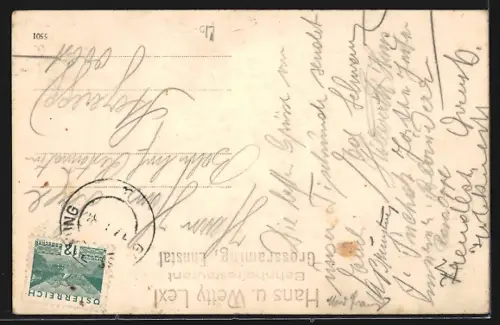 AK Grossraming a. d. Enns, Panorama mit Bergen