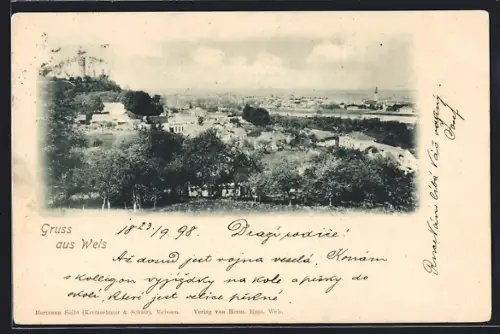 AK Wels, Gesamtansicht aus dem Grünen