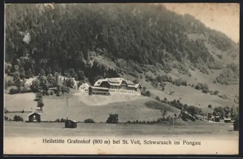 AK St. Veit im Pongau, Heilstätte Grafenhof mit Umgegend
