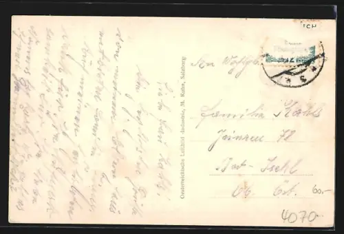 AK Eferding, Ortsansicht vom Flugzeug aus