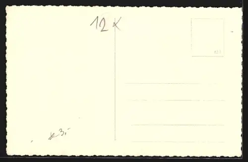 AK Eggelsberg, Ortsansicht mit den Bayerischen Alpen