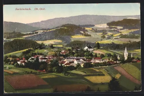 AK Sarleinsbach /Ob. Oest., Gesamtpanorama mit Umland