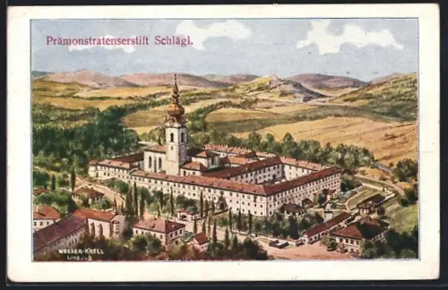 Künstler-AK Schlägl, Am Prämonstratenserstift