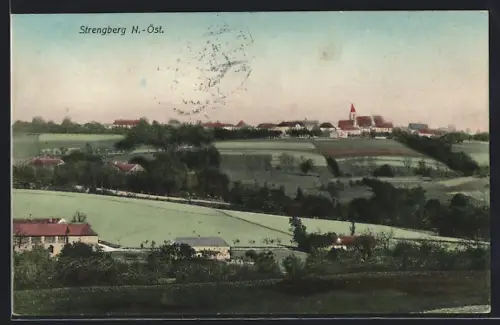 AK Strengberg /N.-Öst., Panorama mit Umgebung