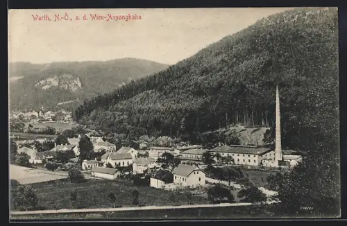 AK Warth /N.-Ö., Teilansicht mit Waldumgebung