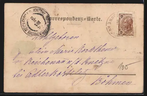 AK Annenheim, Gebäudeansicht vom Wasser aus