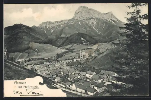AK Eisenerz, Ortspartie mit Pfaffenstein