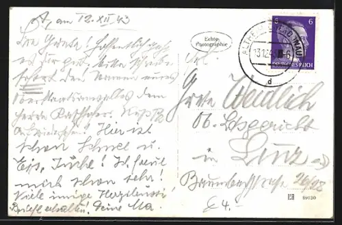 AK Altheim /O. D., Totalansicht mit Strasse aus der Vogelschau