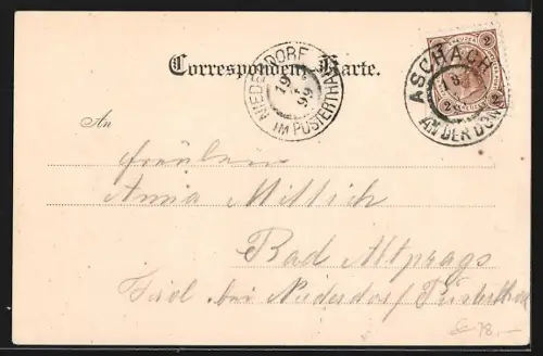 AK Aschach, Schloss Harrach, Schlosspark