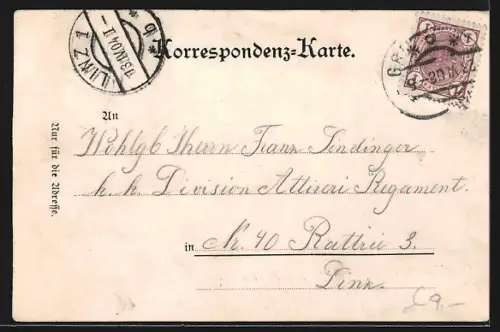 AK Grieskirchen /O.-Ö., Ortsansicht von einem Abhang aus