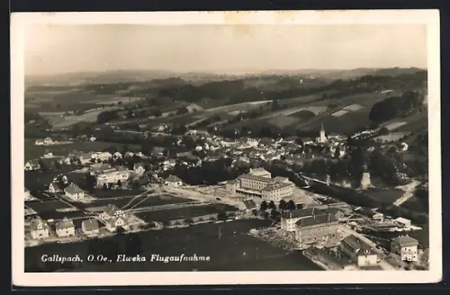 AK Gallspach, Ortsansicht vom Flugzeug aus