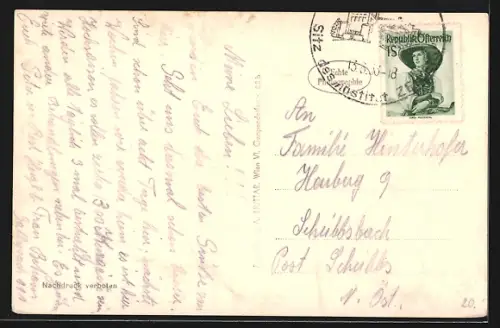 AK Gallspach, Ortsansicht vom Flugzeug aus