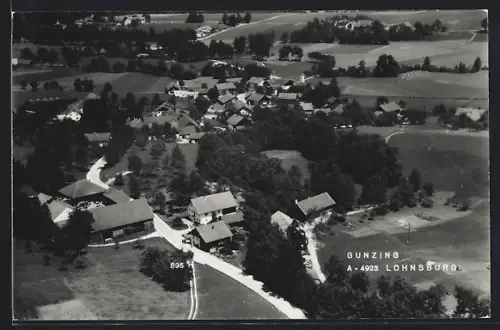 AK Lohnsburg, Gunzing, Strasse u. Ort aus der Vogelschau