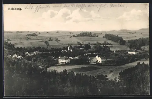 AK Idolsberg, Gesamtansicht mit Umgebung aus der Vogelschau