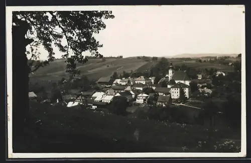 AK Offenhausen, Gesamtansicht mit Umgebung aus der Vogelschau