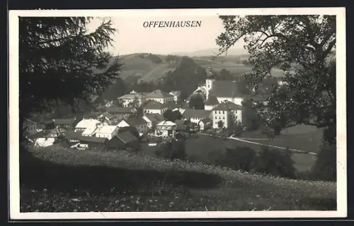 AK Offenhausen, Gesamtansicht von einer Wiese aus