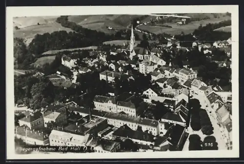 AK Bad Hall /O.-D., Fliegeraufnahme der Ortschaft
