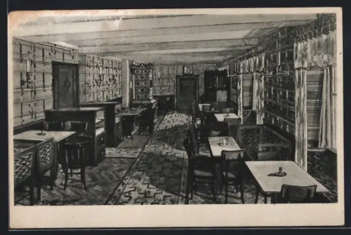 Künstler-AK Hofgastein, Thermalbad, Gasthof u. Cafe Austria F. Zeiger, Innenansicht