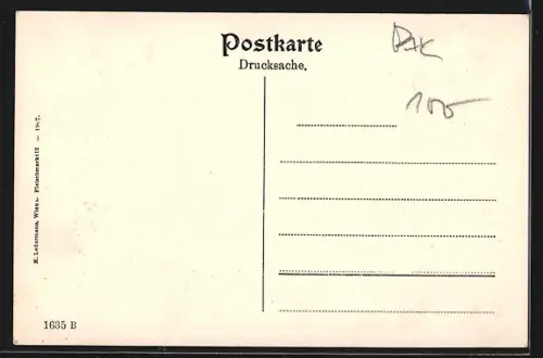 AK Weidling, Blick auf Ort und Kirche