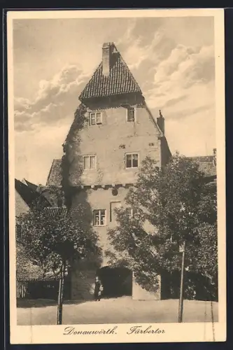 AK Donauwörth, Blick zum Färbertor