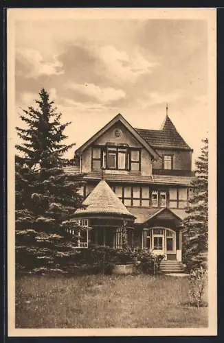 AK Niederrödern, Bundes-Erholungsheim, Parkeingang zu den Tagesräumen