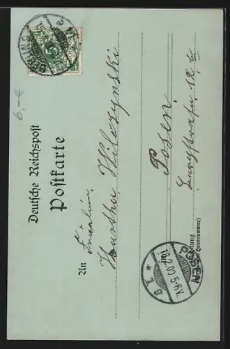 Mondschein-AK Berlin-Charlottenburg, Kaiser Wilhelm-Gedächtniskirche