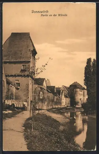 AK Donauwörth, Partie an der Wörnitz