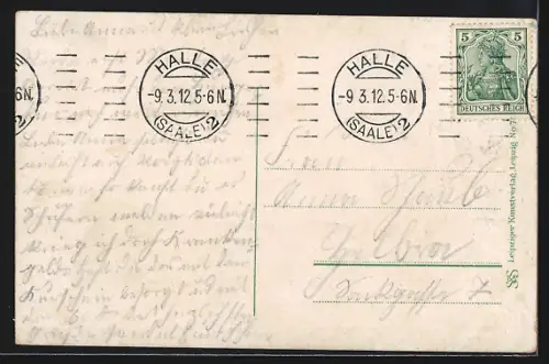 AK Halle a. S., Ortsansicht mit Strassenpartie