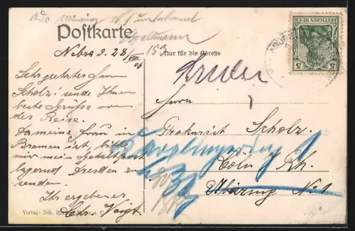 AK Nebra, Flusspartie mit Brücke