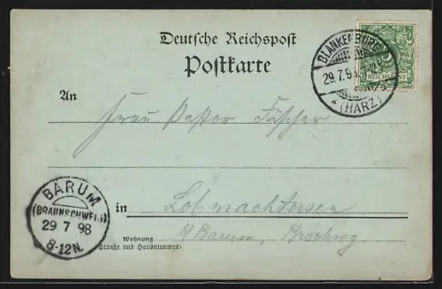 Mondschein-AK Wendefurth, Gesamtansicht aus der Vogelschau