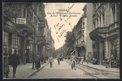 AK Worms, Kaiser Wilhelm Strasse, Zahnatelier Robert Wagner