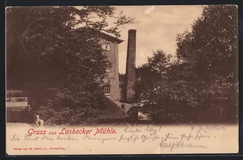 AK Lasbeck / Tremsbüttel, Lasbecker Mühle