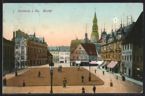 AK Zwickau i. Sa., Markt