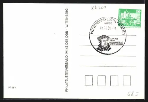 AK Wittenberg / Lutherstadt, Stadtwappen mit Blätterdekor