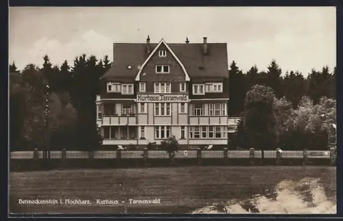 AK Benneckenstein i. Hochharz, Blick auf das Kurhaus Tannenwald