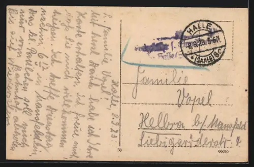 AK Halle /Saale, Paradeplatz mit Moritzburg