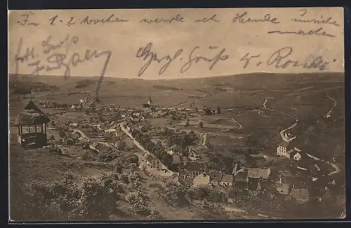 AK Schönecken /Eifel, Panorama aus der Vogelschau