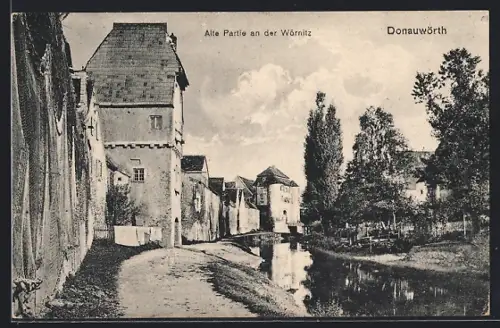 AK Donauwörth, Alte Partie an der Wörnitz