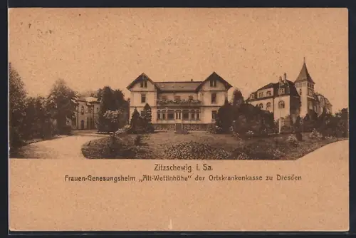 AK Zitzschewig, Frauen-Genesungsheim Alt-Wettinhöhe der Ortskrankenkasse zu Dresden