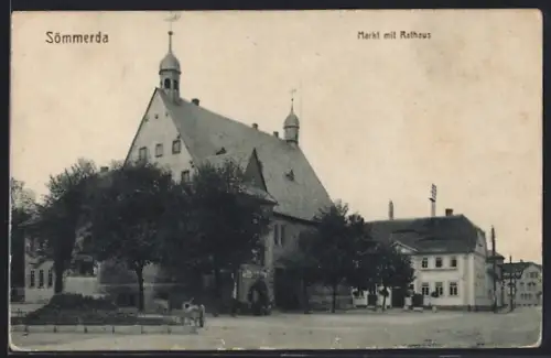 AK Sömmerda, Markt mit Rathaus