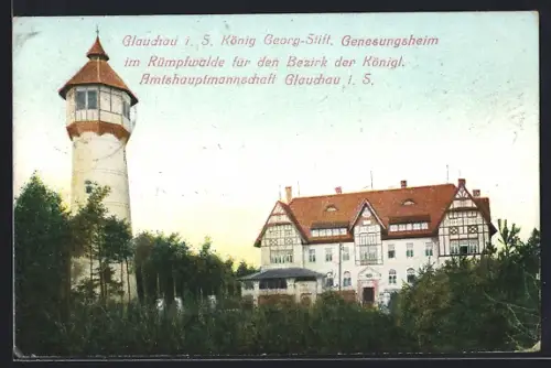 AK Glauchau i. S., Genesungsheim König Georg-Stift im Rümpfwalde