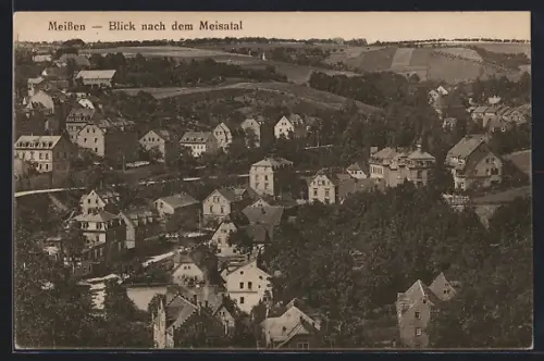 AK Meissen / Elbe, Blick nach dem Meisatal