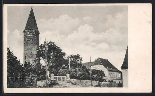 AK Zörbig, Steinturm, Wohnhaus