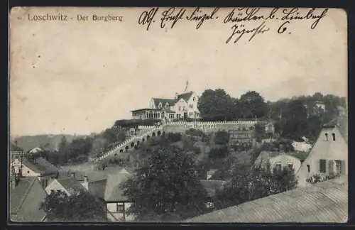 AK Dresden-Loschwitz, Der Burgberg